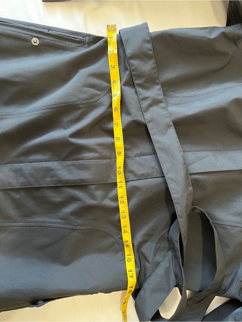 Patagonia Black Hooded Belted Trench Coat - Picture 8 of 9